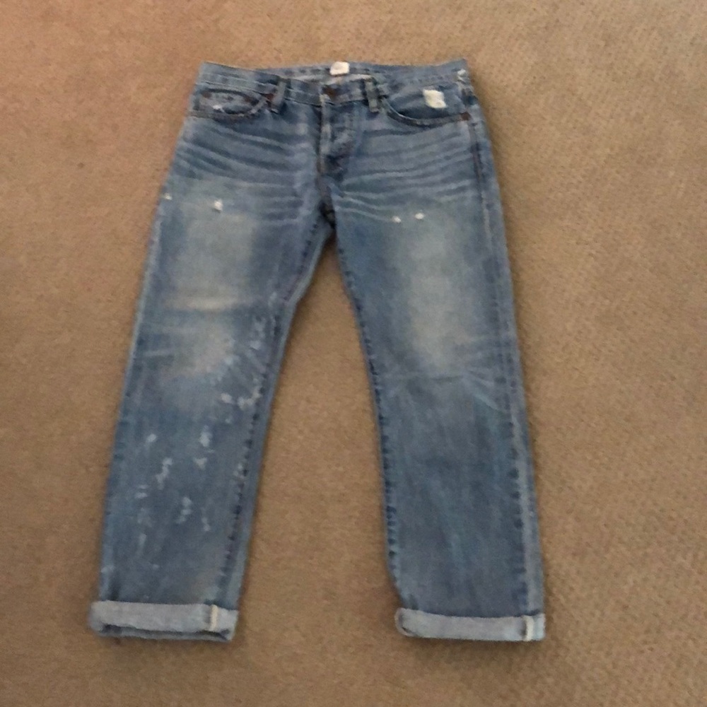 NSF button fly blue boyfriend jeans